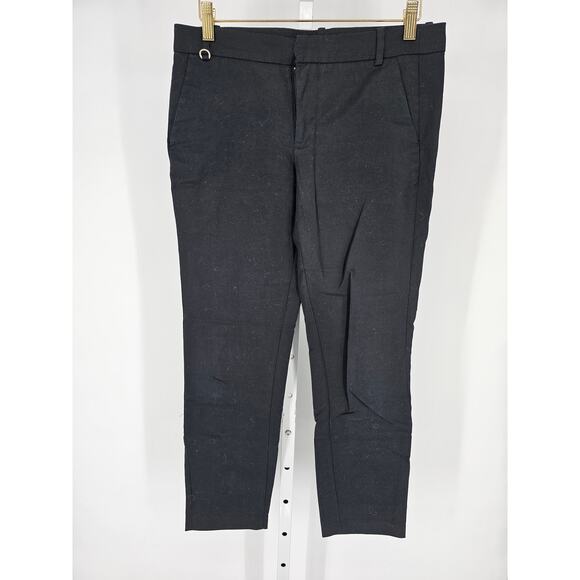 Zara Basic Women's Skinny Black Mid Rise Back Button Pocket Basic Pant Size 04 - Picture 1 of 4